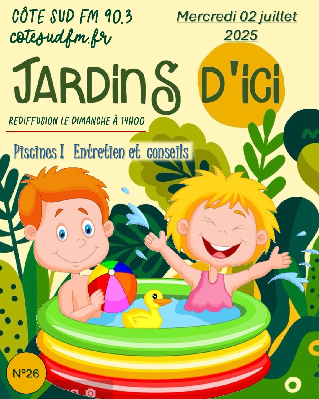 Piscines Landes; Piscines Pays basque; Crations piscines; Entretien piscines; Radio d'ici; jardins; Cote Sud FM; Loc BANCE; Concepteur de jardins; Paysagiste conseils; Ahetze; Anglet; Arbonne; Arcangues; Bayonne; Biarritz; 