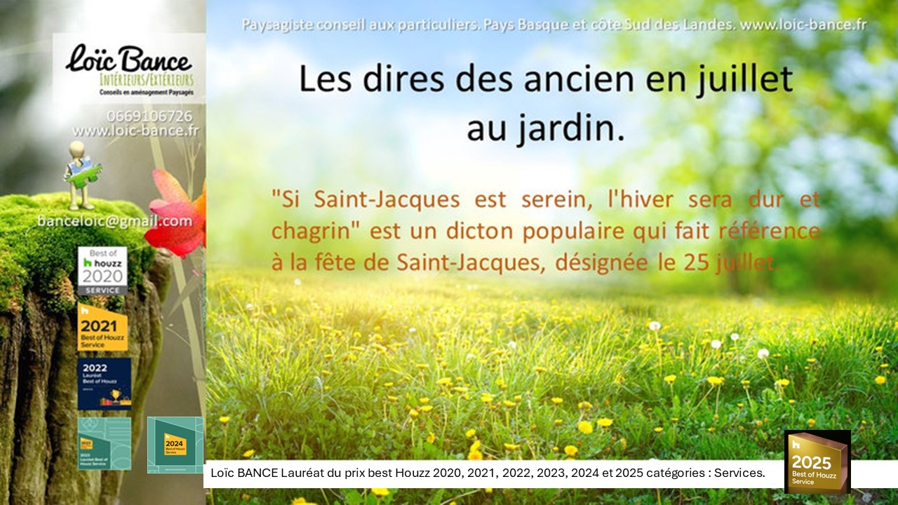 Proverbes; juillets; jardins; Loc BANCE; concepteur de jardins; Landes; Pays Basque; Paysagiste conseil; Ahetze; Biarritz; 